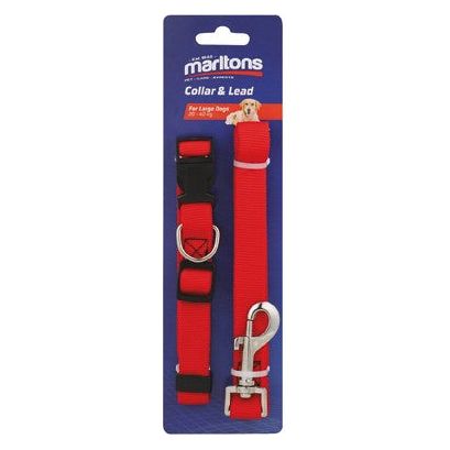 MARLTONS ADJUSTABLE COLLAR & LEAD 15MM ASSORTED