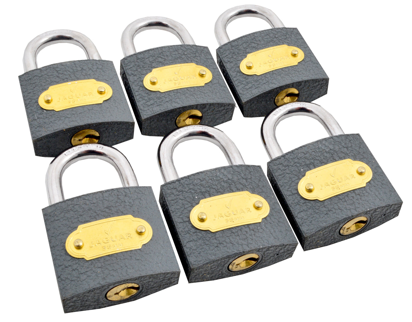 JAGUAR PADLOCK KEY-ALIKE IRON 38MM 6'S