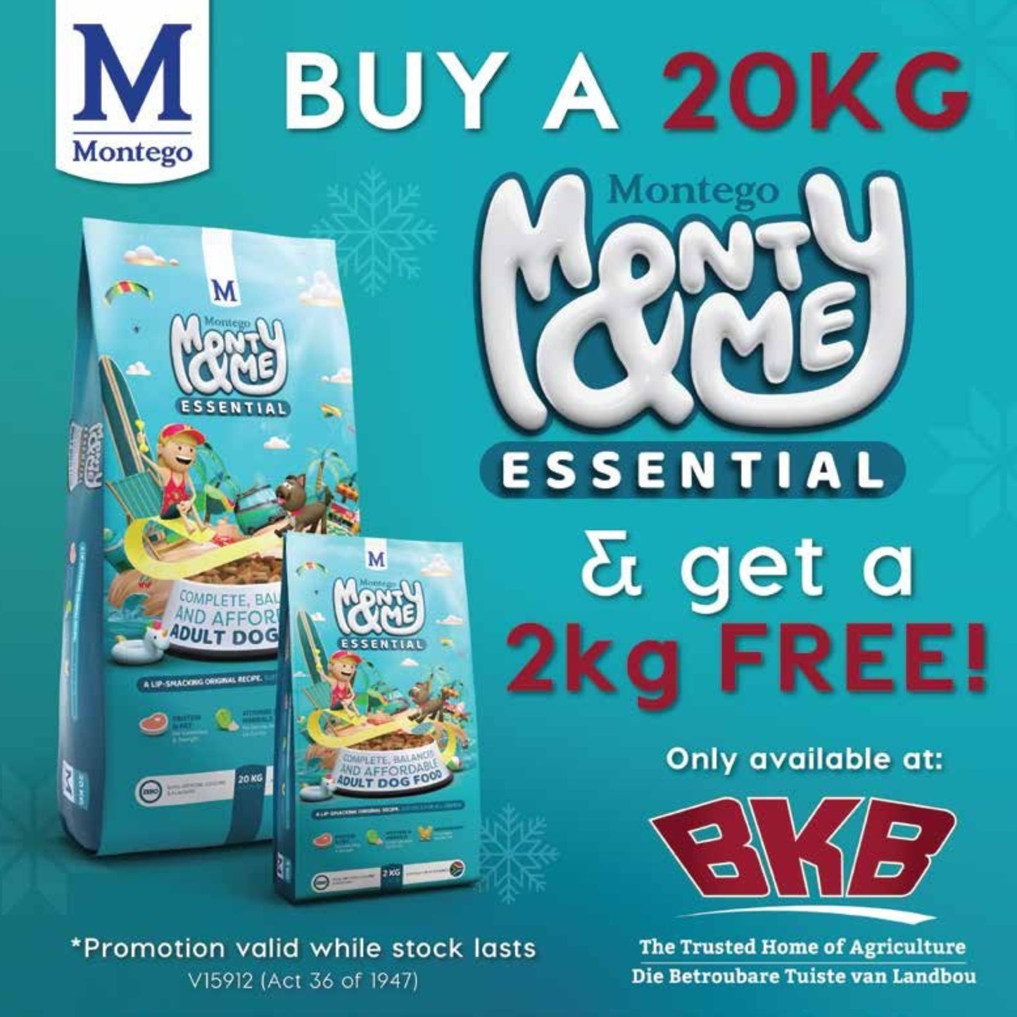 MONTY & ME ESSENTIAL ADULT DOG FOOD 20KG