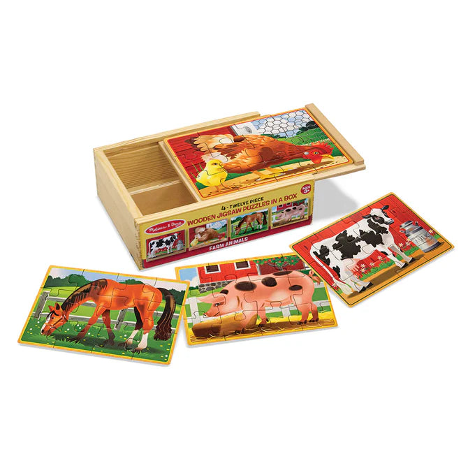 MELISSA & DOUG- PUZZLE FARM ANIMALS IN A BOX