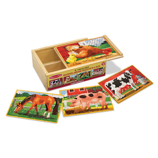 MELISSA & DOUG- PUZZLE FARM ANIMALS IN A BOX
