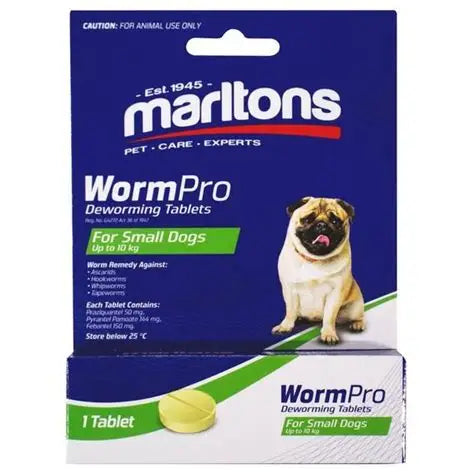 MARLTONS WORMPRO SMALL DOGS 0.5 - 10KG(1 TAB)