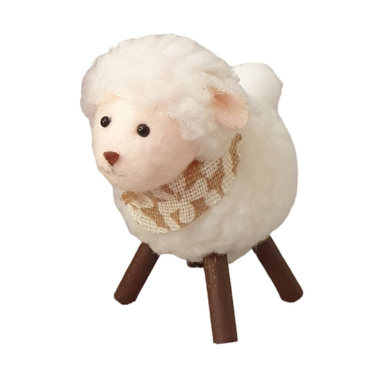 STANDING LAMB WHITE 8CM