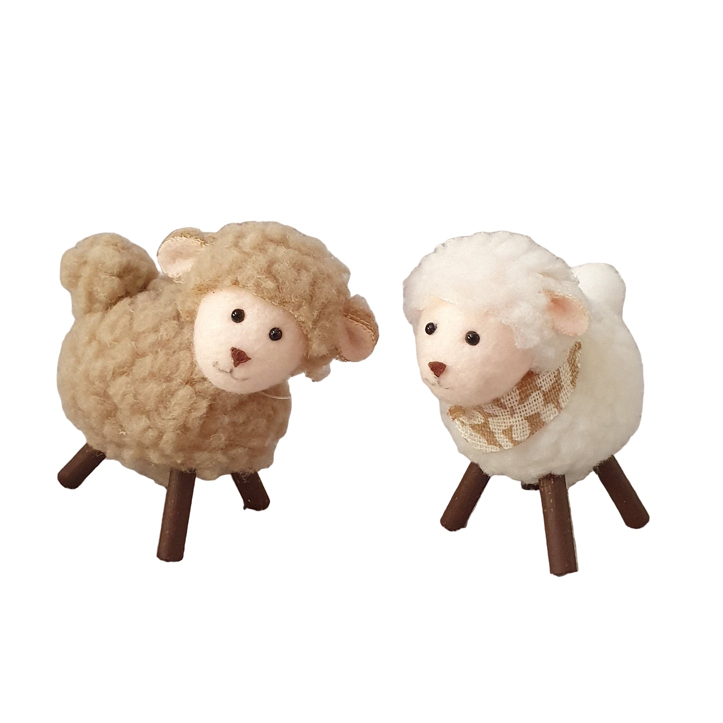 STANDING LAMB BEIGE 8CM