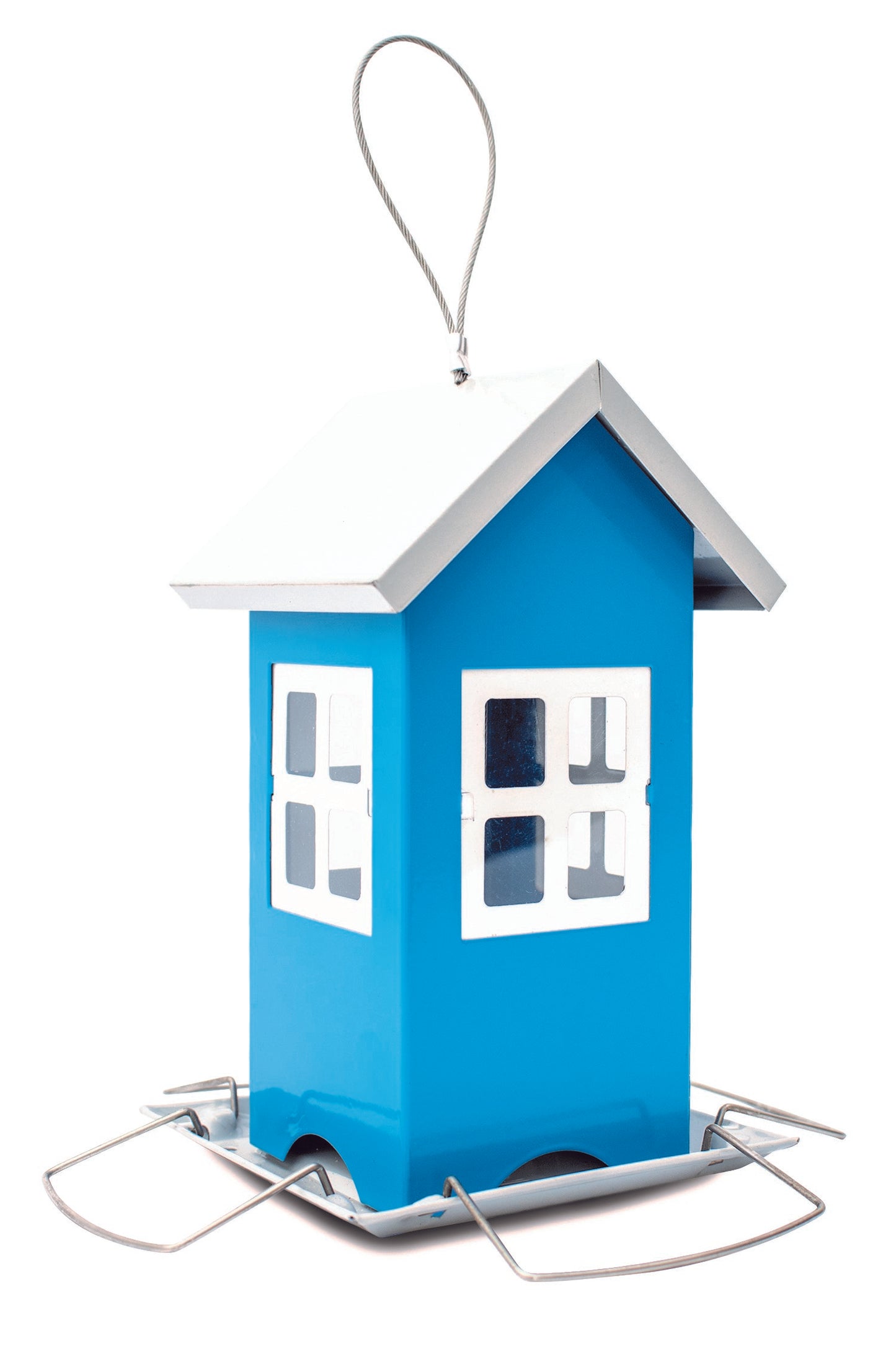 SMALL BLUE HOUSE FEEDER