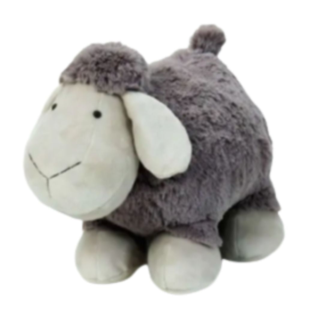 GREY STANDING LAMB PLUSH TOY