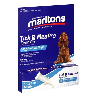 MARLTONS TICK & FLEAPRO SPOT-ON MEDIUM DOGS 1.34ML