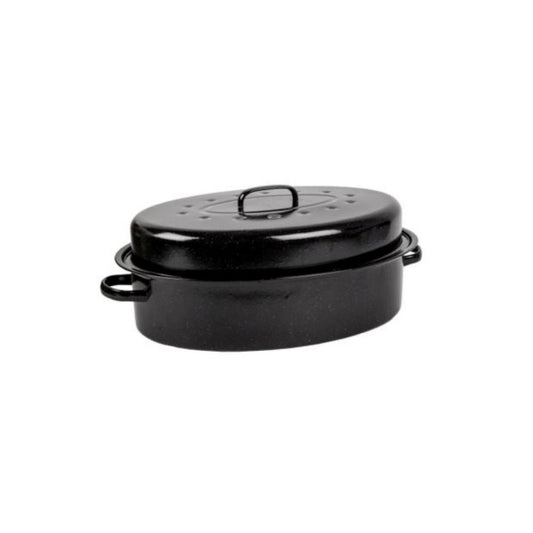 KAUFMANN OVAL ENAMEL COATED PAN + LID 45X31.25X18