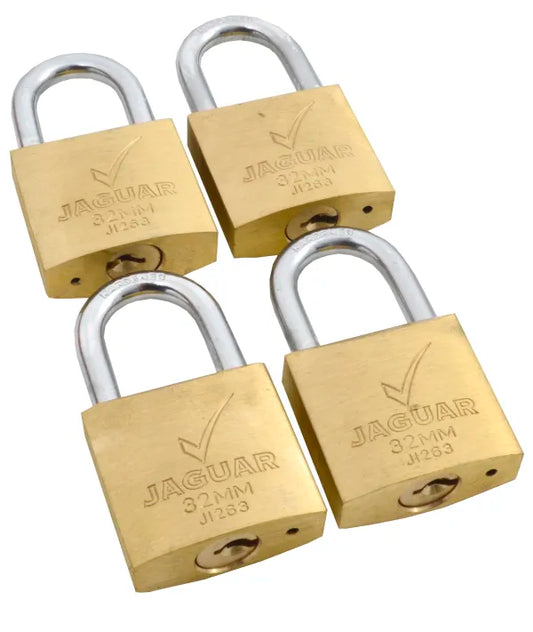 JAGUAR PADLOCK CLAM BR 4PAC KA 32MM