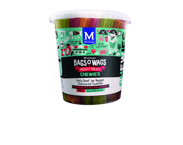 MONTEGO CHEWIES BEEF&VEGGIE STICKS 500G