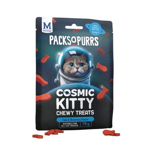 MONTEGO CAT TREATS COSMIC KITTY TUNA ROSEMARY 70G