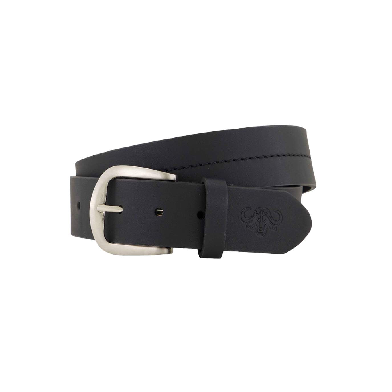 SNIPER BELT DOUBLE STITCH LEATHER BLACK