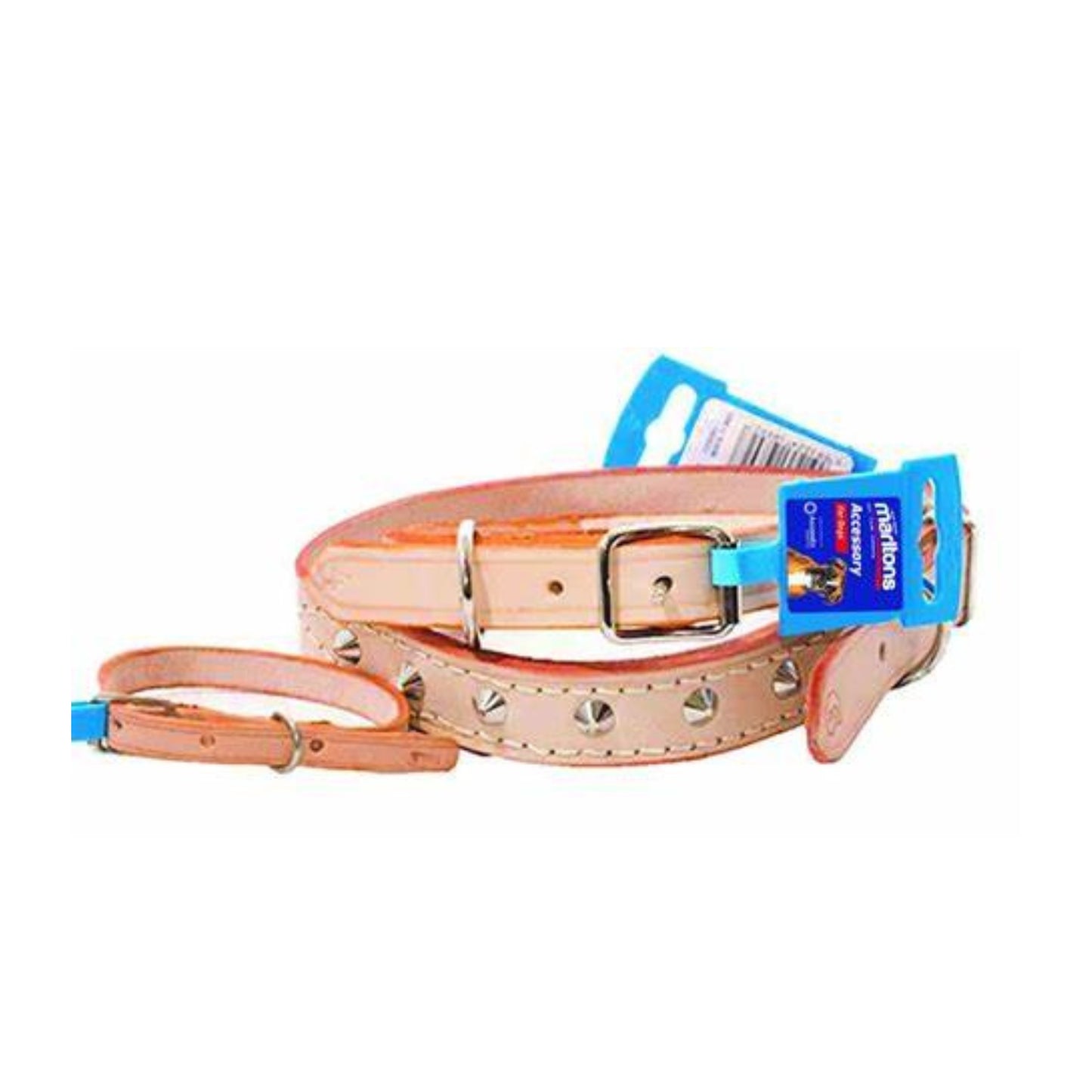 MARLTONS DOG STITCHED 23MM STUDDED COLLAR NO.5