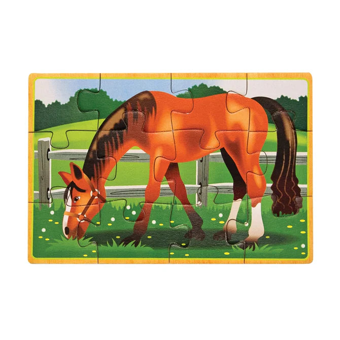MELISSA & DOUG- PUZZLE FARM ANIMALS IN A BOX
