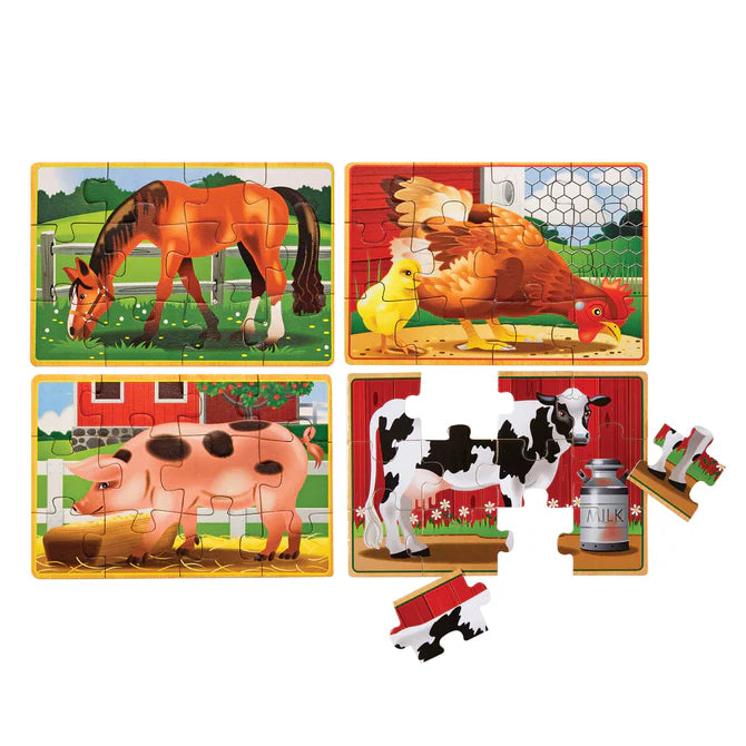 MELISSA & DOUG- PUZZLE FARM ANIMALS IN A BOX