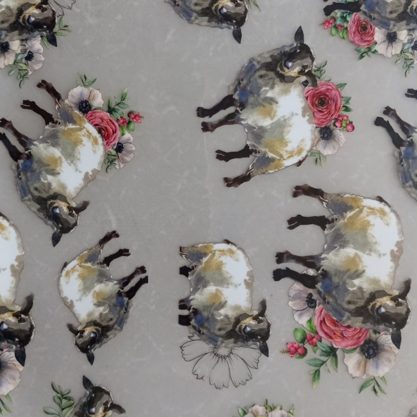 BARUCH HANDBAG SHEEP PRINTED