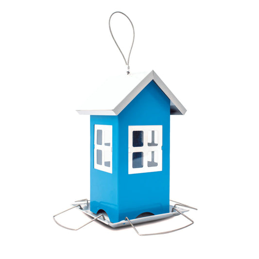 SMALL BLUE HOUSE FEEDER