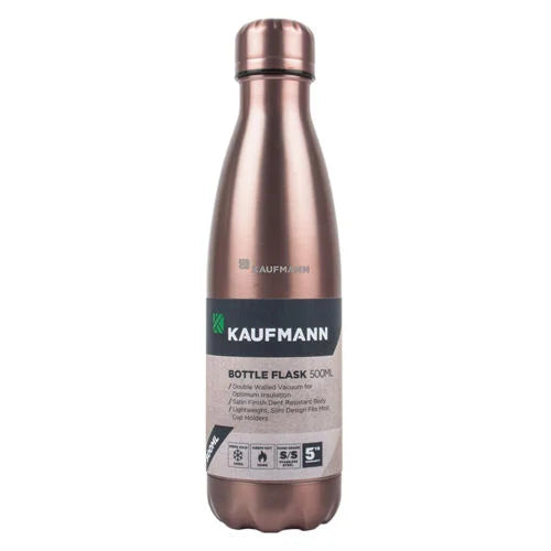 KAUFMANN FLASK BOTTLE S/STEEL PNK DMND 500ML