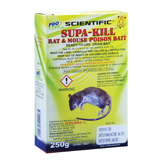 SUPA-KILL RAT & MOUSE GRANULAR 250G