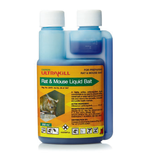 COOPERS ULTRAKILL LIQUID RAT & MOUSE BAIT 200ML
