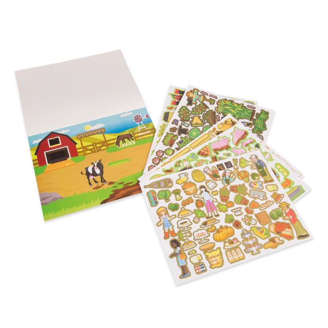 MELISSA AND DOUG FARM STICKER PADS RE-USABLE