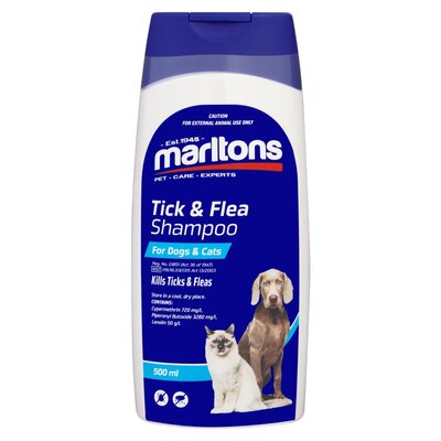 MARLTONS TICK & FLEA SHAMPOO DOGS & CATS 250ML