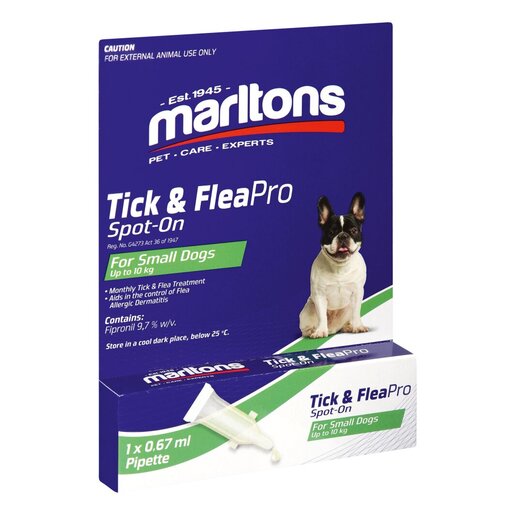 MARLTONS TICK & FLEAPRO SPOT-ON SMALL DOGS 0.67ML