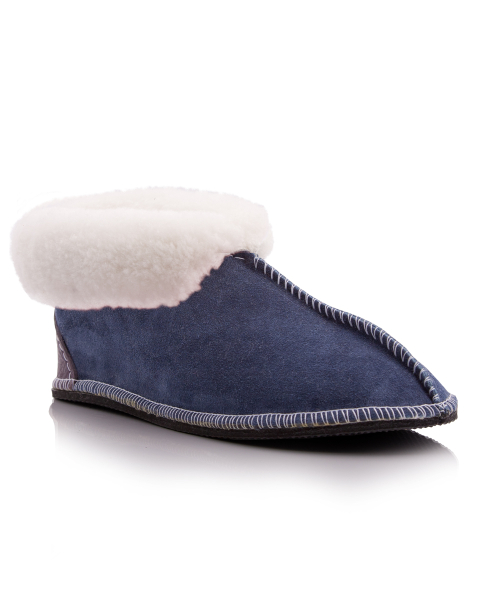 IN-STEP SLIPPERS SHEEPSKIN NAVY 9-10